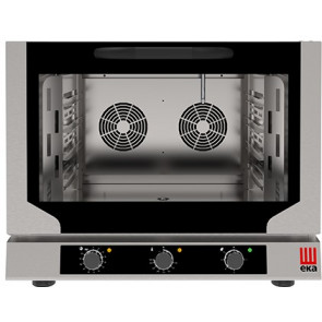 Forno elettrico ventilato a convezione con vapore diretto Modello EKF411NUD Capacità n.4 teglie/griglie GN 1/1 cm 53 x 32,5 Potenza Kw 6,4 Apertura a ribalta