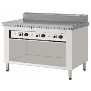 Cuocipiada Elettrico PL Modello CPE8 su vano a giorno Piana in ferro Su vano inox a giorno Capacità 8 piadine Piana in ferro