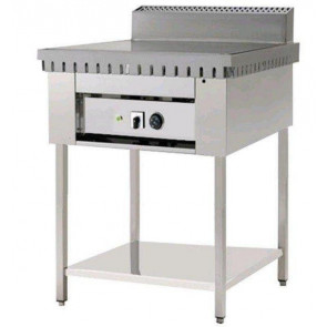 Cuocipiada Elettrico PL Modello CPE4 su trespolo Piana in acciaio inox su gambe in acciaio inox Capacità 4 piadine Piana in acciaio inox