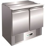 Saladette refrigerata statica in acciaio inox AISI 201 Modello G-S902-FC due porte