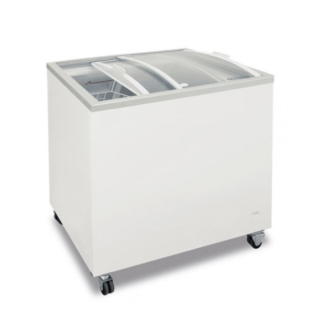 Congelatore statico a pozzetto con vetro curvo scorrevole o con vetro  piatto inclinato Modello FR400 PAC /