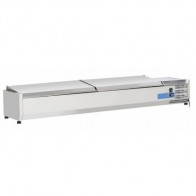 Vetrina refrigerata porta bacinelle Modello VRX18/33SS in acciaio INOX Compatibile con vaschette 8 x GN 1/4