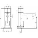 Miscelatore elettronico, Monoforo  MNL Modello ZEUS007 BATTERIA/CORRENTE