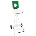 Portasacco mobile metallo bianco con coperchio e pedale MDL Per sacchi da 110 litri Modello Contimobile 601042