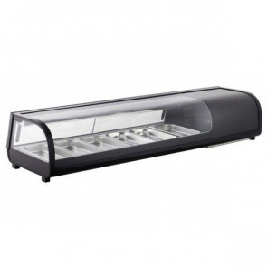 Vetrina Refrigerata da banco espositive per Sushi Modello AK613VSB contenitori 6GN 1/3