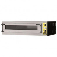 Forno Elettrico meccanico per pizza PF Modello MIZAR 6L GLASS 1 camera di cottura N. Pizze 6 (Ø cm 40) o N.3 Teglie in orizzontale 60X40