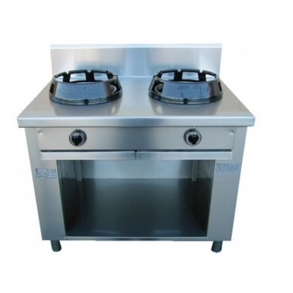 Cucina wok CI N.2 fuochi Potenza bruciatori a scelta Modello RisCu033