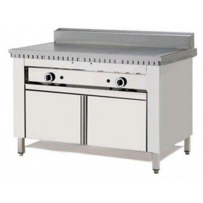 Cuocipiada a gas PL Modello CP8 su vano con ante Piana in acciaio inox Su vano inox con ante Capacità 8 piadine