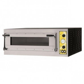 Forno Elettrico meccanico per pizza PF Modello MIZAR 6 GLASS 1 camera di cottura N. Pizze 6 (Ø cm 35) o N.3 Teglie in verticale 60X40