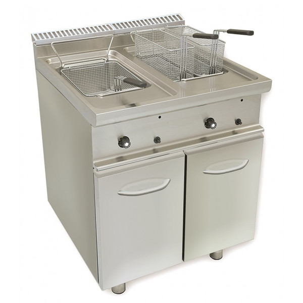 Friggitrice elettrica CI 2 Vasche Potenza kW 33 Modello RisFri012