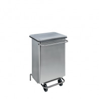 Contenitore mobile a pedale auto-estinguente - Pattumiera MDL acciaio brillante CONTIMAR Modello 790660
