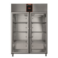 Armadio Frigo Refrigerato tropicalizzato Modello AF14PKPLUSMBTPV In acciaio inox Monoblocco temperatura negativa due porte a vetro