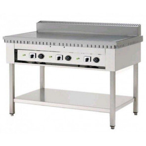 Cuocipiada Elettrico PL Modello CPE8 su trespolo Piana in ferro Su gambe in acciaio inox Capacità 8 piadine Piana in ferro