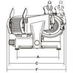 Affettatrice a gravità Modello PALLADIO 300 TOP