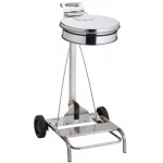 Portasacco mobile IN ACCIAIO INOX 430 con coperchio e pedale MDL Per sacchi da 110 litri Modello Contimobile 601041