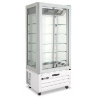 Frigo pasticceria vetro quattro lati no frost in acciaio inox Modello VICTORIA85NFNWHITE