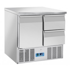Saladette Refrigerata GN1/1 con top inox Modello CRD92A - 1 porta autochiudente Refrigerazione statica