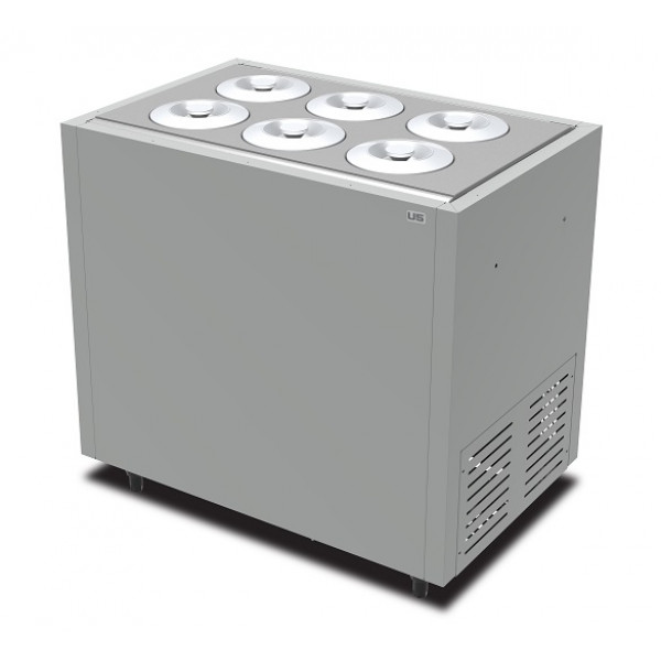 Espositore per gelato mantecato UCQ Modello VIAVENETOCOMBI6C