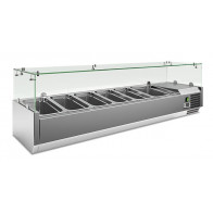 Vetrina refrigerata per pizza EKF in acciaio INOX AISI 201 Modello VRX1500380FG