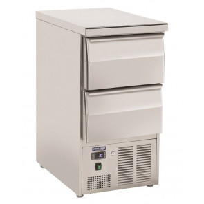 Saladette Refrigerata Per insalate GN1/1 con top inox Modello CRD45A Refrigerazione statica N. 2 cassetti ½ refrigerati