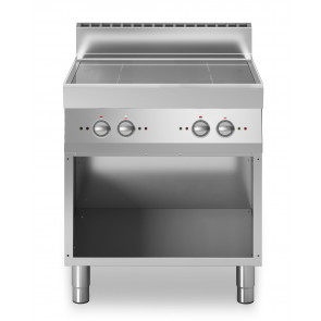 Cucina elettrica ad induzione 4 zone MDLR Armadio aperto Modello F7080INDA