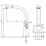 Miscelatore elettronico lavabo Monoforo con canna alta girevole (H=235MM) MNL Modello ZEUS003 BATTERIA/CORRENTE