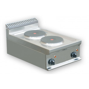 Cucina elettrica con 2 zone CI Modello RisCu001 Piastre tonde cottura Potenza kW 5,2