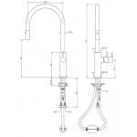 Miscelatore monoforo con doccetta estraibile MNL Modello EROSS317