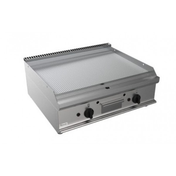 Fry Top a Gas da banco CI Modello RisFry032 2 zone di cottura PIASTRA RIGATA Potenza kW 12