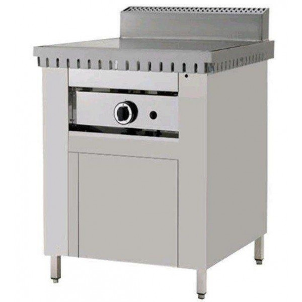 Cuocipiada a gas su vano inox con ante PL Modello CP4 Su Vano con anta Piana in in acciaio inox Capacità 4 piadine
