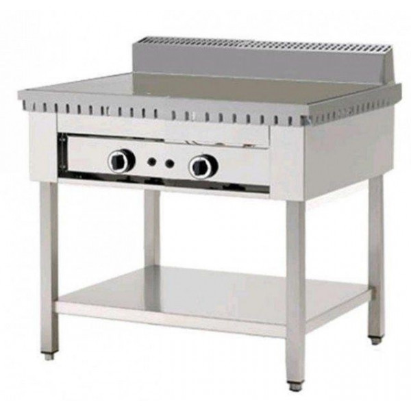 Cuocipiada Elettrico PL Modello CPE6 Su trespolo Piana al Cromo Su gambe in acciaio inox Capacità 6 piadine Piana al cromo