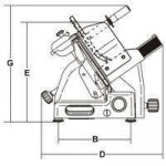 Affettatrice a gravità Modello PALLADIO 330 INGR.TOP