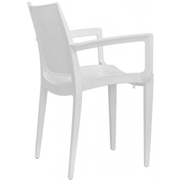 Poltroncina da esterno impilabile TESR Struttura in polipropilene Colore Bianco Modello 1156-WAM BIANCO