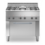Cucina elettrica 5 piastre ECO MDLR Modello F6090CFEE Forno elettrico ventilato GN 1/1