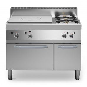 Cucina tuttapiastra gas + 2 fuochi MDLR Modello F65110TPFGFBP Forno a gas e armadio neutro