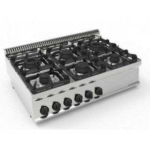 Cucina a Gas 6 fuochi da banco TX Modello PC105G7 Potenza 30 kW