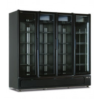 Armadio murale statico con agitatore Modello MILANO 1910 BLK 4 Porte a vetro