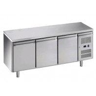 Tavolo refrigerato 3 porte in acciaio inox 201 GN 1/1 Modello M-GN3100TN-FC MONOBLOCCO