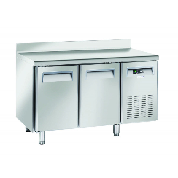 Tavolo Refrigerato TROPICALIZZATO GN1/1 in acciaio inox Refrigerazione ventilata 2 Porte in acciaio inox Modello QN2200 con alzatina