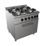 Cucina a gas 4 Fuochi CI Modello RisCu044 con Forno elettrico statico cm L 54,5 x P 53 x 35 H Potenza Gas 18 kW