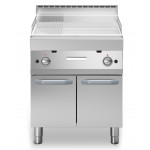Fry trop gas Piastra 2/3 liscia 1/3 rigata cromata MDLR Armadio con porte Modello F7070FTGCLRP