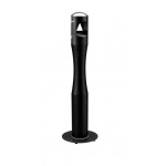 Posacenere a colonna MDL in acciaio inox verniciato con polvere epossidica colore nero con maniglia Da esterno Modello 108006