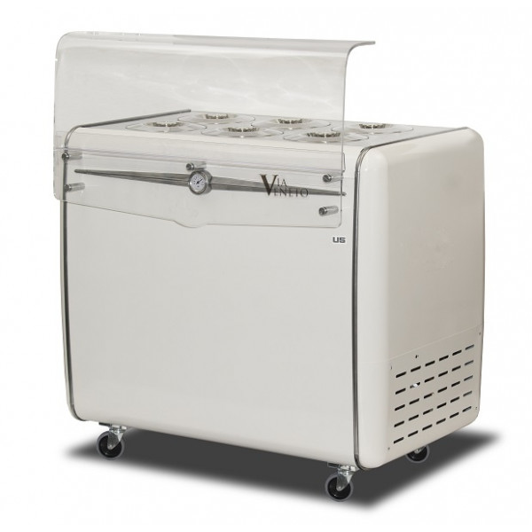Espositore per gelato mantecato UCQ Modello VIAVENETO6C
