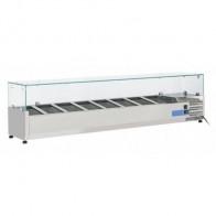 Vetrina refrigerata porta bacinelle Modello VRX18/33 in acciaio INOX Compatibile con vaschette 8 x GN 1/4
