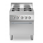 Cucina elettrica 4 piastre tonde MDLR Forno elettrico ventilato Modello F7070CFE