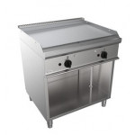 Fry Top a Gas CI Modello RisFry038 2 Zone di Cottura PIASTRA RIGATA vano a giorno Potenza kW 12