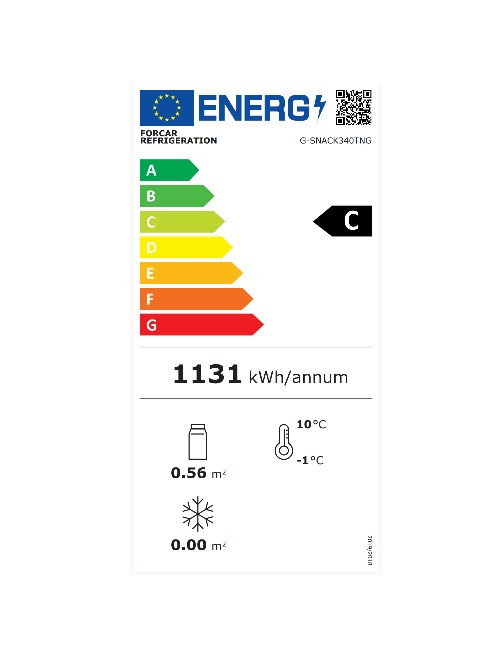 Armadio Frigo Refrigerato Statico\espositore bibite Modello G-Snack340TNG Porta a vetro