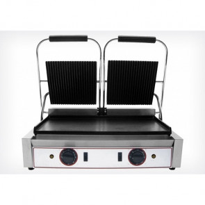 Piastra grill Modello RL2 in ghisa piano inferiore Liscio e piano superiore Rigato