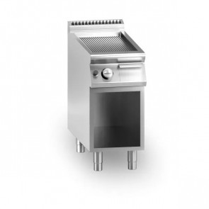 Fry top elettrico piastra rigata cromata MDLR Vano aperto Modello CL9040FTRESCR