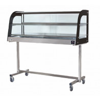 Termovetrina con carrello SDF Struttura in acciaio inox Controllo termpostatico Vetri curvi Modello TC0001